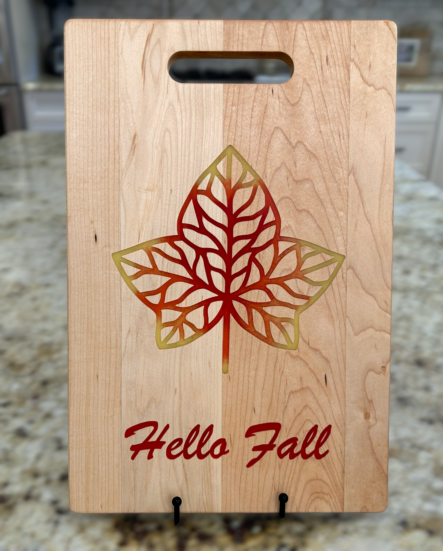"Hello Fall" Cutout Handle Board