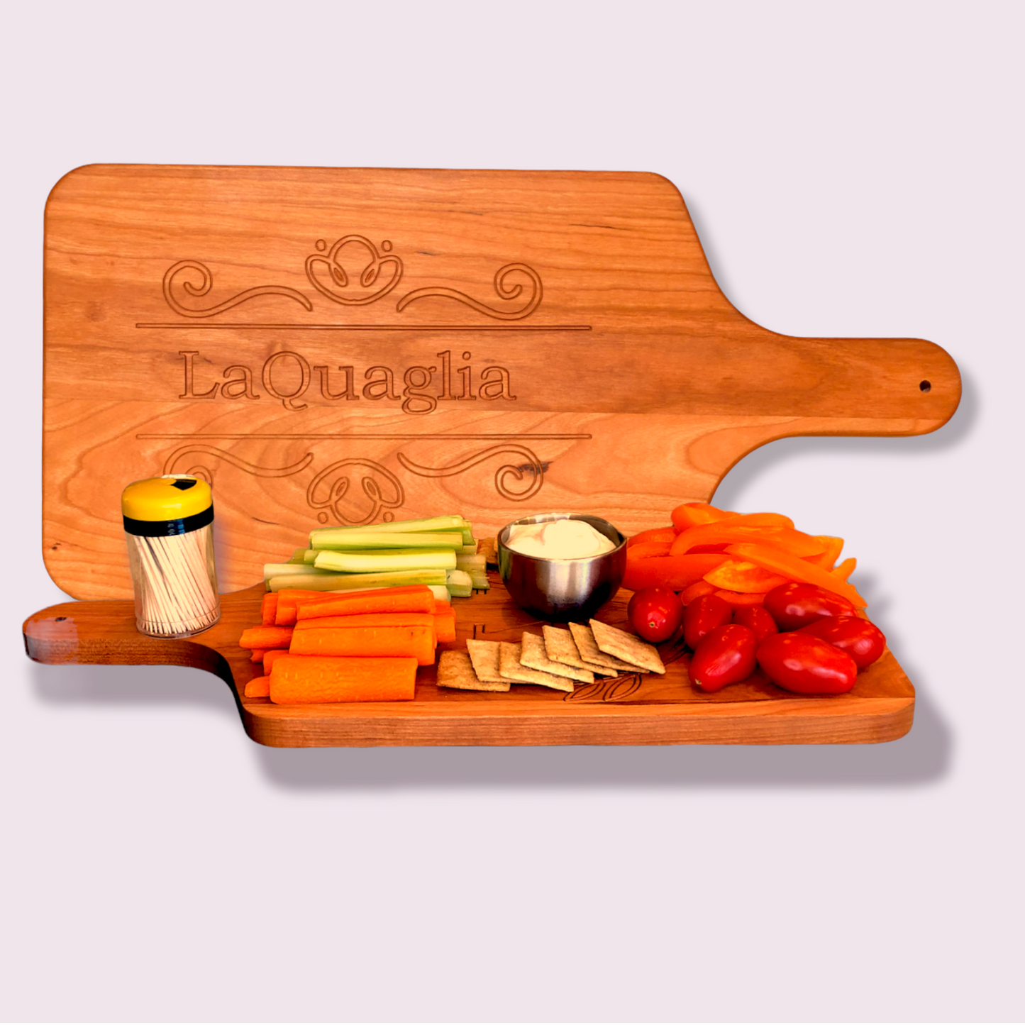 Large Personalized Cheeseboard - Ornate Horizontal