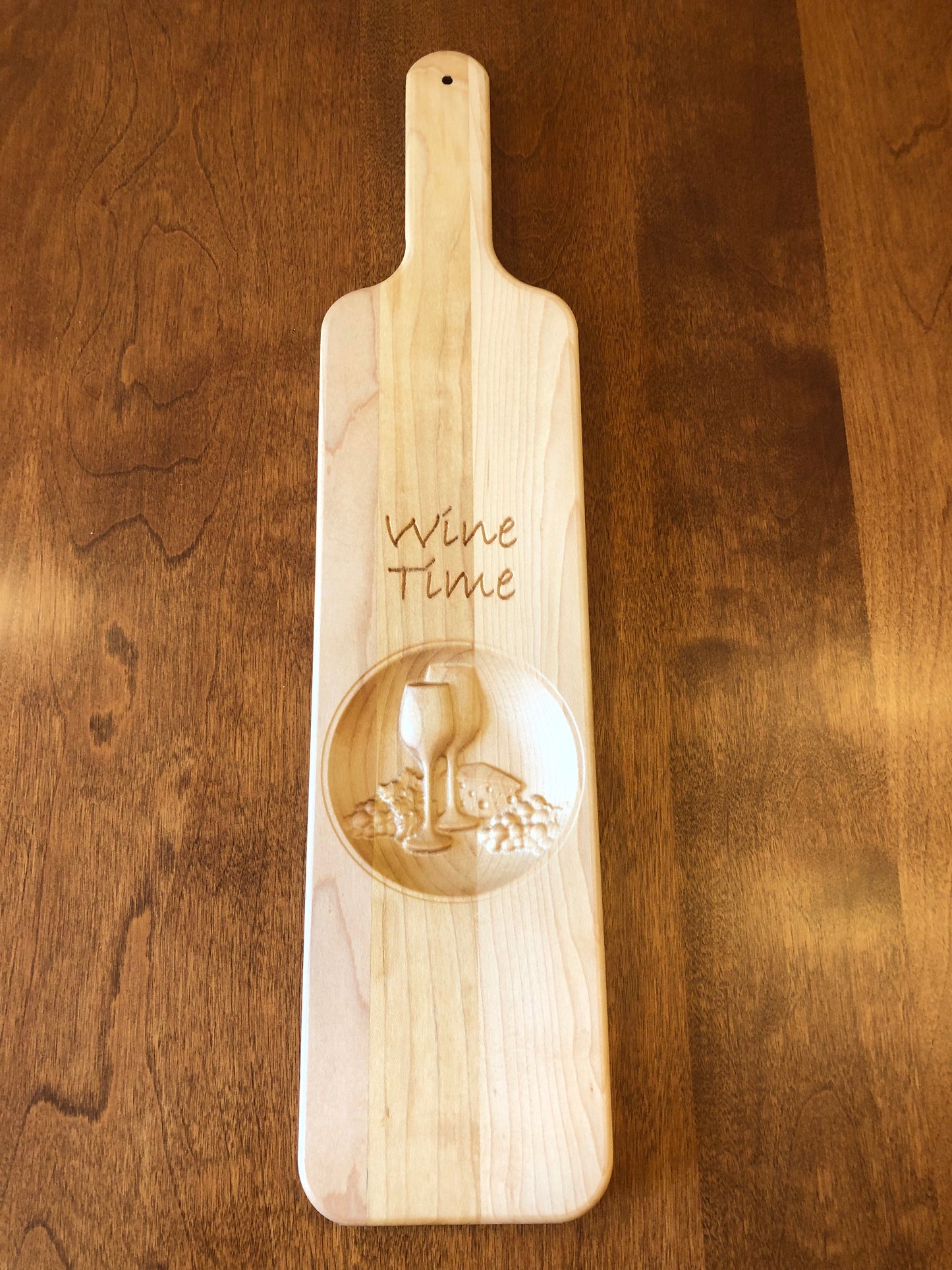 "Wine Time" Themed Baguette / Charcuterie Board