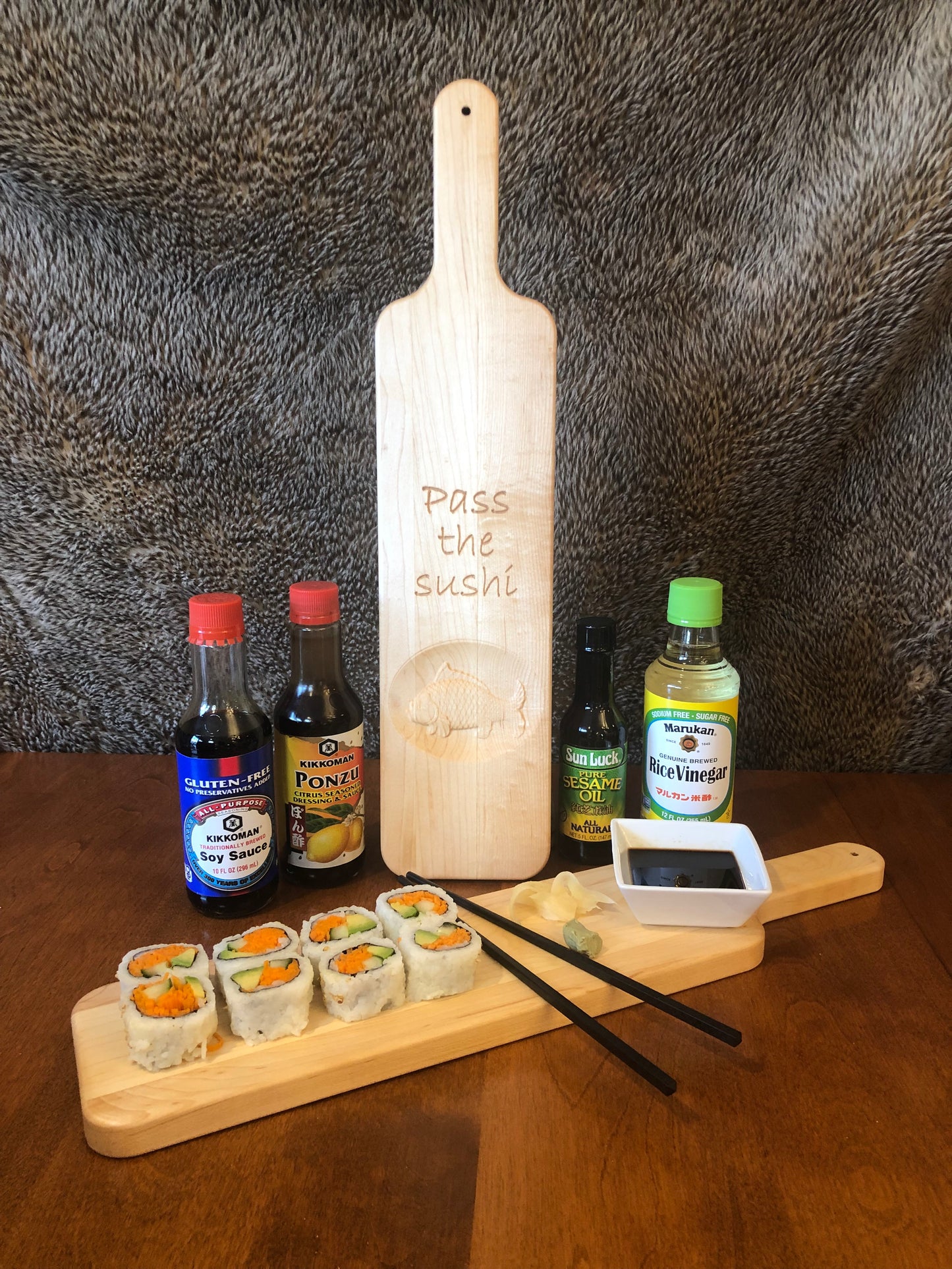 "Pass the Sushi" Unique Baguette / Charcuterie / Sushi Board