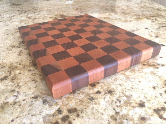 End Grain Cutting Board - Walnut & Cherry